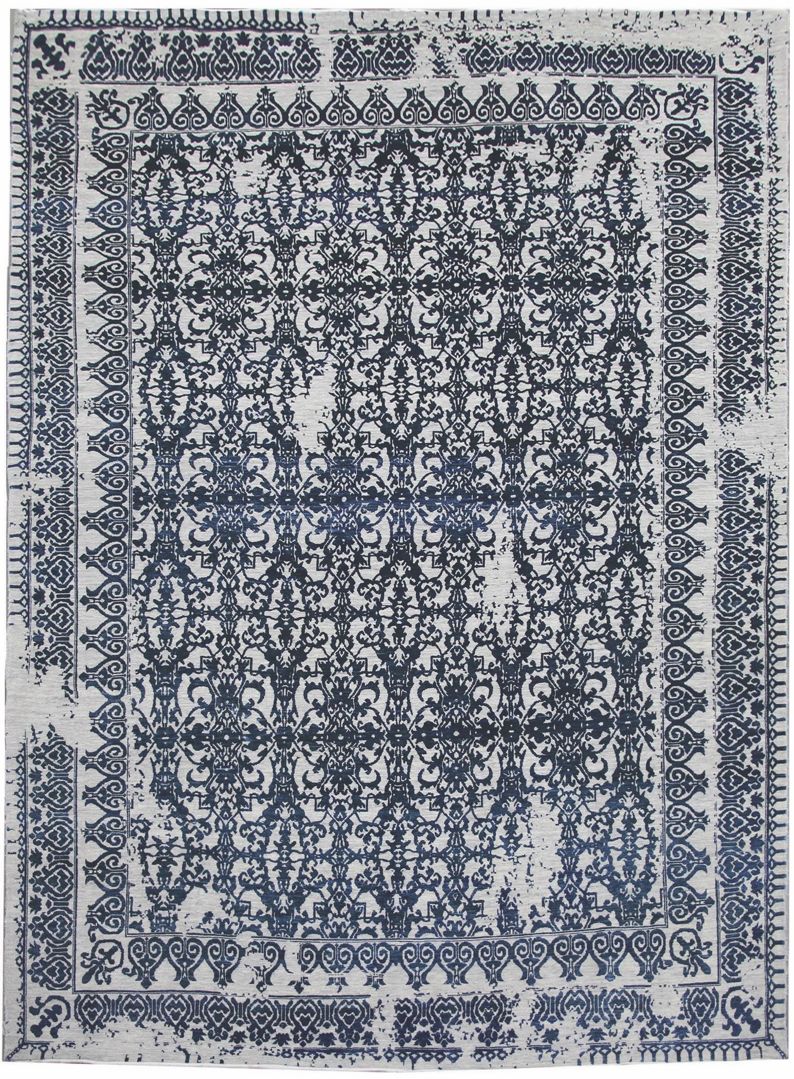 Diamond Carpets koberce Ručne viazaný kusový koberec Diamond DC-JK 7 Silver / denim - 245x305 cm