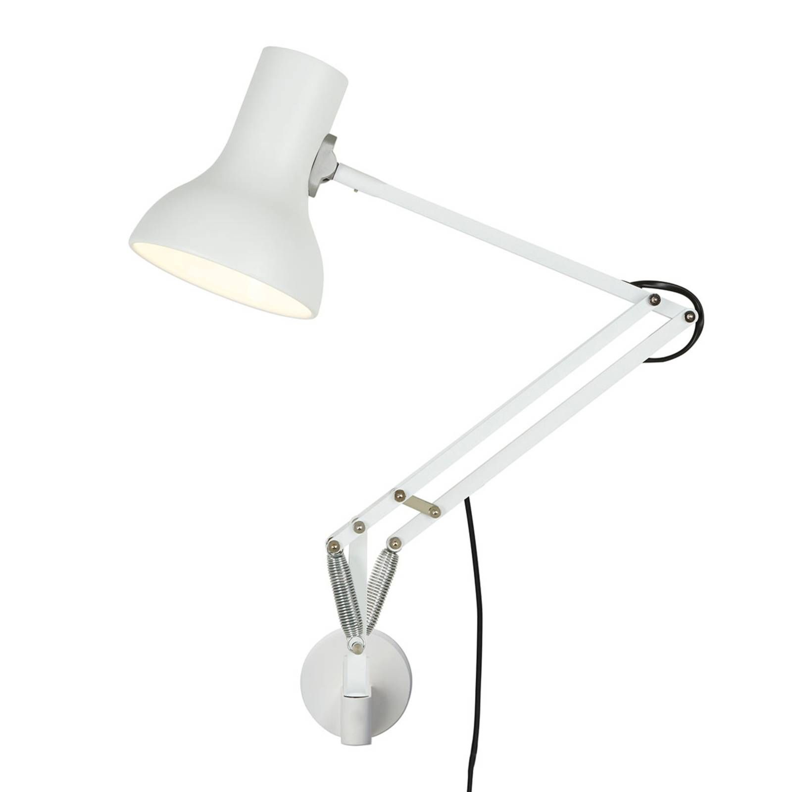 Anglepoise Type 75 Mini nástenné s ramenom biela, Pracovňa / Kancelária, kov, hliník, E14, 5.5W