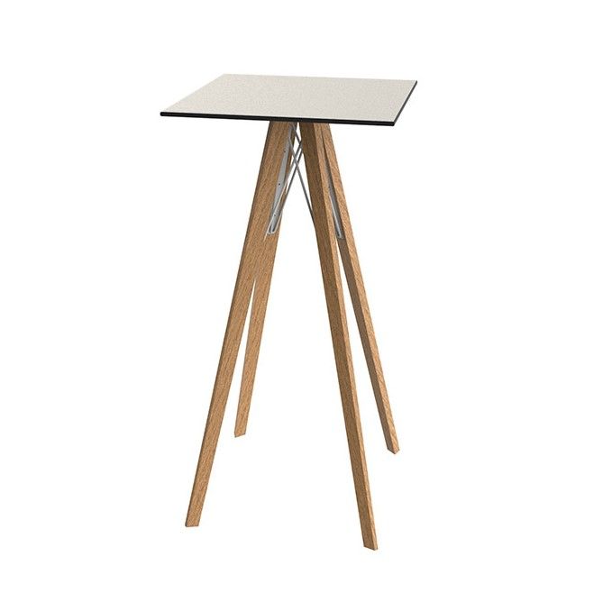 VONDOM - Barový stôl FAZ WOOD,50x50, 60x60 cm
