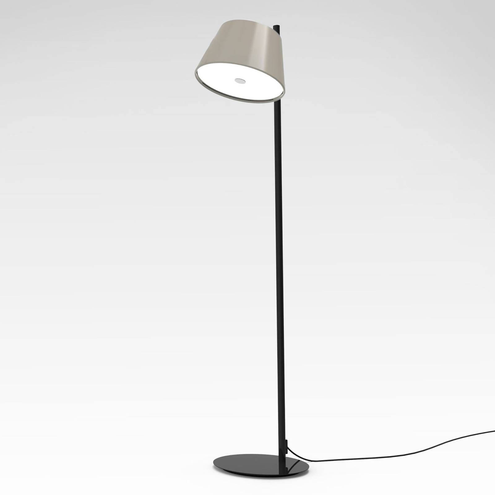 Marset MARSET Tam P stojacia lampa, 1-pl., piesková, Obývacia izba / jedáleň, hliník, kov, metakrylát, E14, 5W, K: 116cm