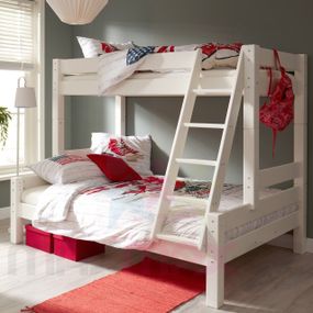 Detská poschodová posteľ s rozšíreným spodným lôžkom z MASÍVU 200x80cm so zásuvkami PAVLÍNA