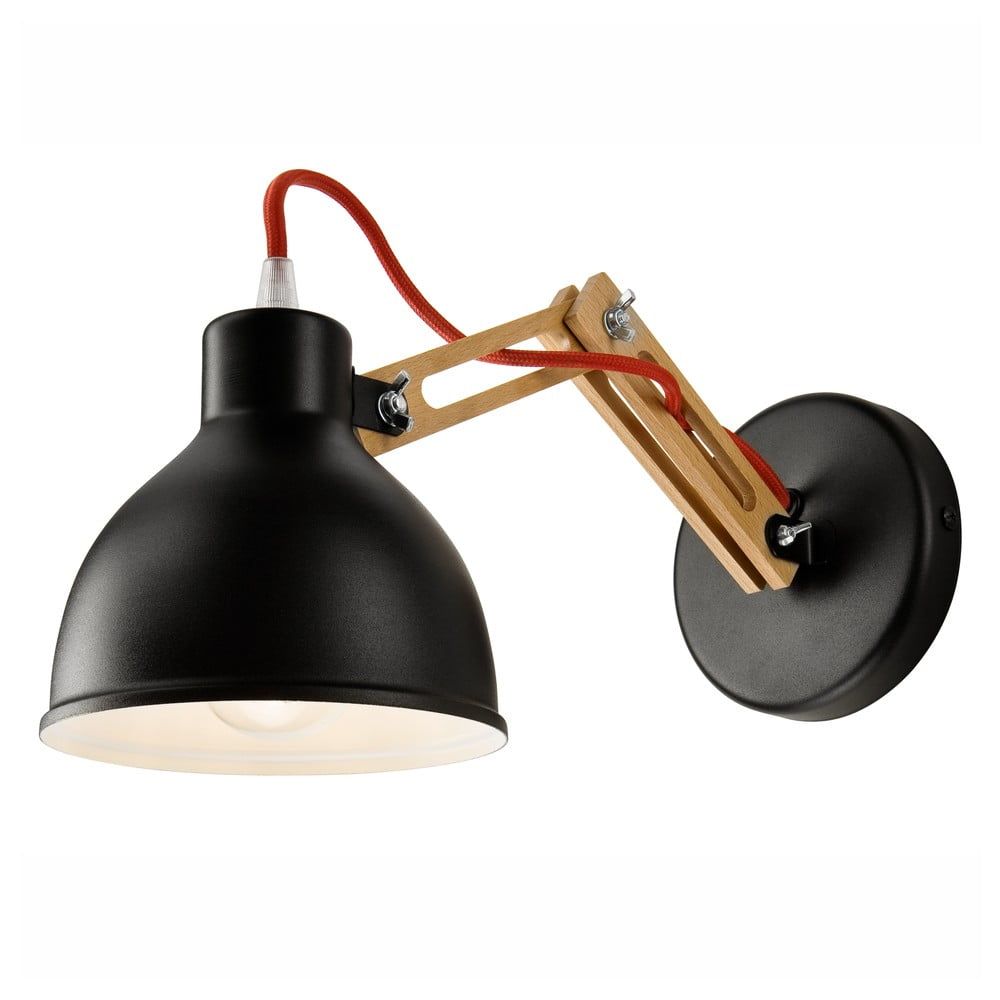 Čierna nástenná lampa Lamkur Marcello