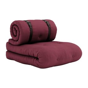 Variabilné kreslo s koženými popruhmi Karup Design Buckle Up Light Bordeaux