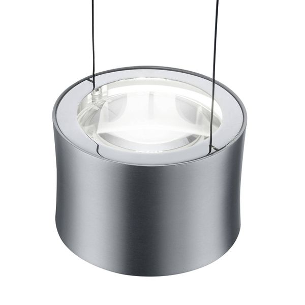 BANKAMP Impulse LED závesné svietidlo 3-pl. nikel, Obývacia izba / jedáleň, hliník, železo, sklo, 6.4W, P: 120 cm, L: 12 cm