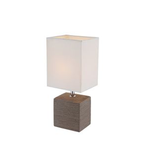 Globo 21677 stolná lampa Geri 1x40W | E14 - biela, hnedá