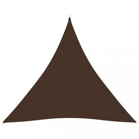 Tieniaca plachta trojuholníková 4x4x4 m oxfordská látka Dekorhome Hnedá
