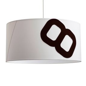 lumbono Závesná lampa Heimathafen 60 cm biela/čierna, Obývacia izba / jedáleň, plachtovina, oceľový plech, železný drôt, E27, 60W, K: 30cm