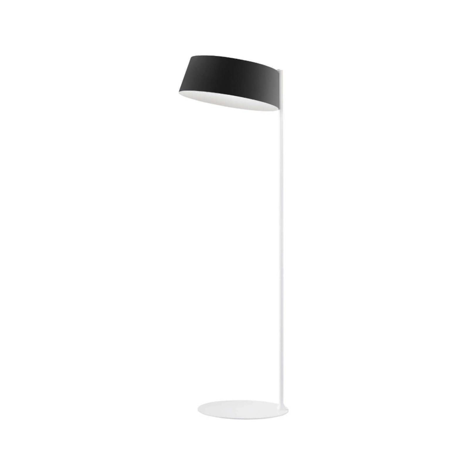 Stilnovo Oxygen FL2 stojacia LED lampa, čierna, Obývacia izba / jedáleň, kov, plast, 31W, K: 194.2cm