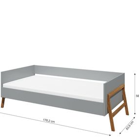 Detská posteľ Lotta grey, Junior 80x160