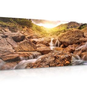Obraz vysokohorské vodopády - 120x60