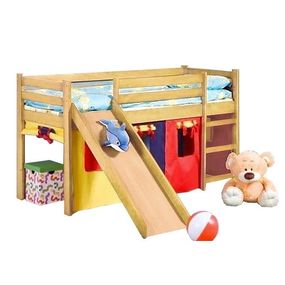 Detská poschodová posteľ so šmýkačkou Neo Plus jelša Halmar Borovica
