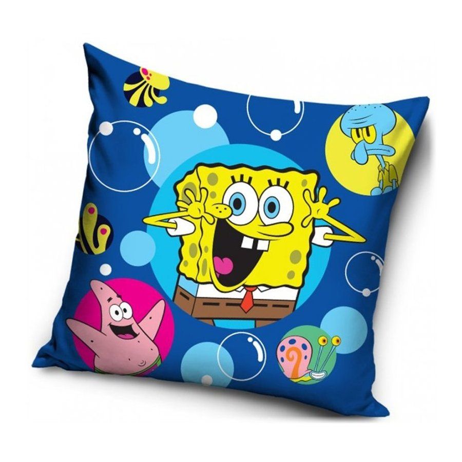 Carbotex · Vankúš SpongeBob Happy - modrý - 40 x 40 cm