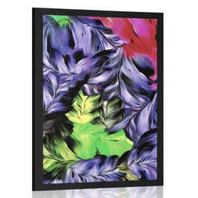 Plagát retro ťahy kvetov - 30x45 black