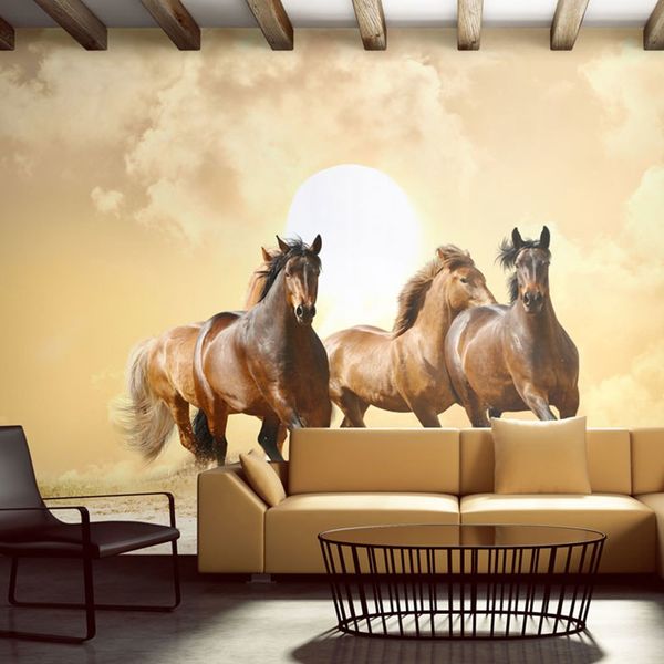 Fototapeta stádo koní - Running horses - 350x270