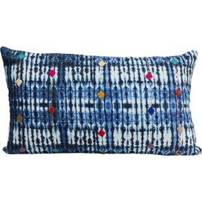 KARE Design Dekorační polštář Desna Patchwork Blue 60x35cm