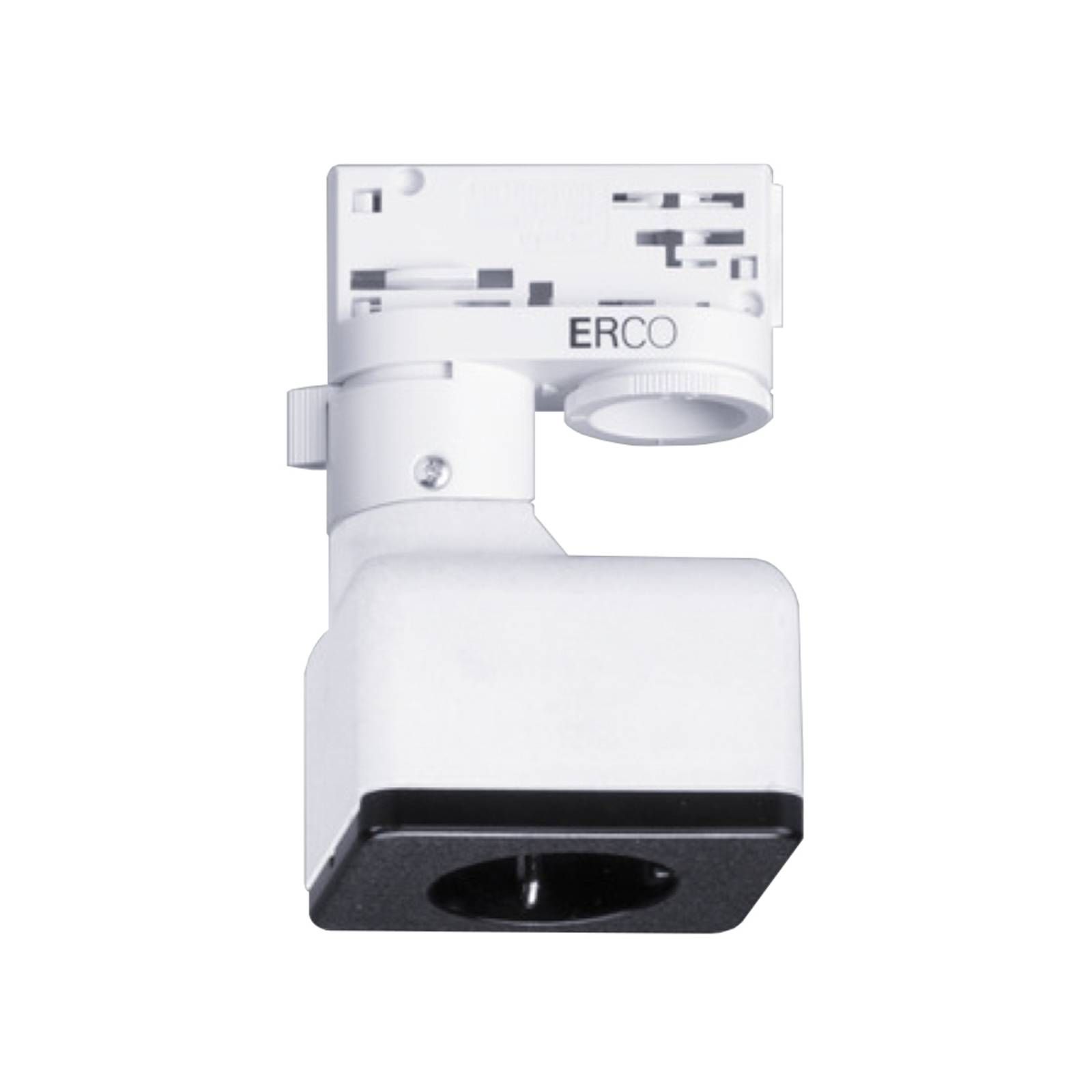 ERCO 3-fázový adaptér s ochrannou dózou, biela, plast, P: 7.1 cm, L: 5.6 cm, K: 9cm