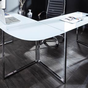 LuxD Kancelársky stôl Atelier biely  x 75 cm