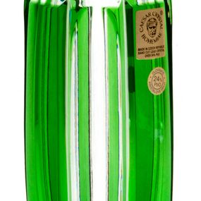 Krištáľová váza Nora, farba zelená, výška 200 mm