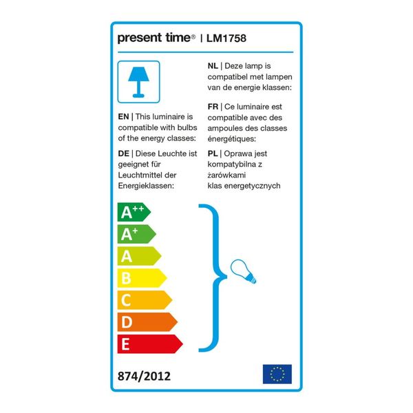 Biela voľne stojacia lampa s detailmi v zlatej farbe Leitmotiv Noble