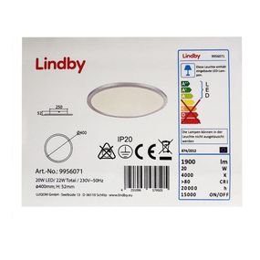 Lindby - LED Stropné svietidlo LEONTA LED/20W/230V