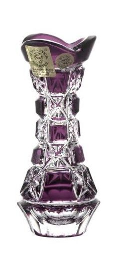 Krištáľová váza Lada, farba fialová, výška 104 mm