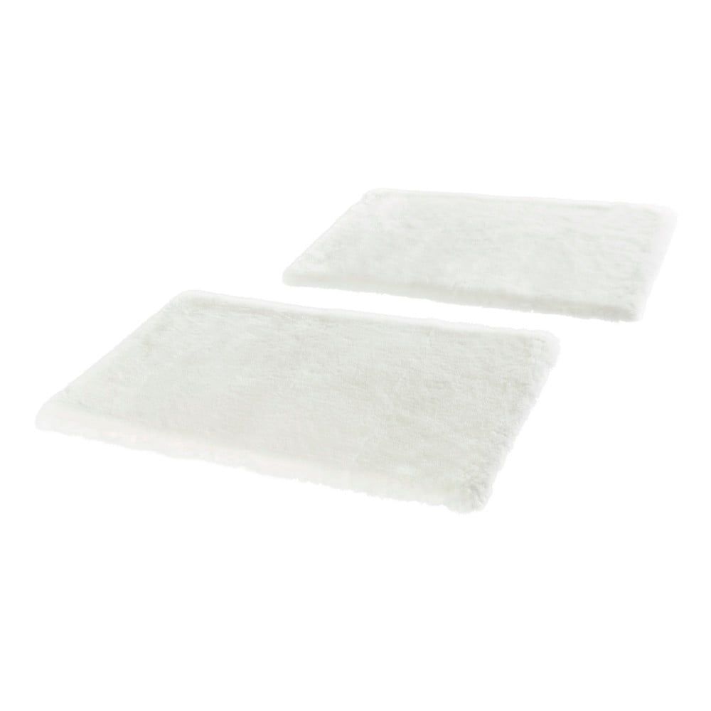 Súprava 2 bielych koberčekov k posteli Mint Rugs Soft, 90 x 140 cm