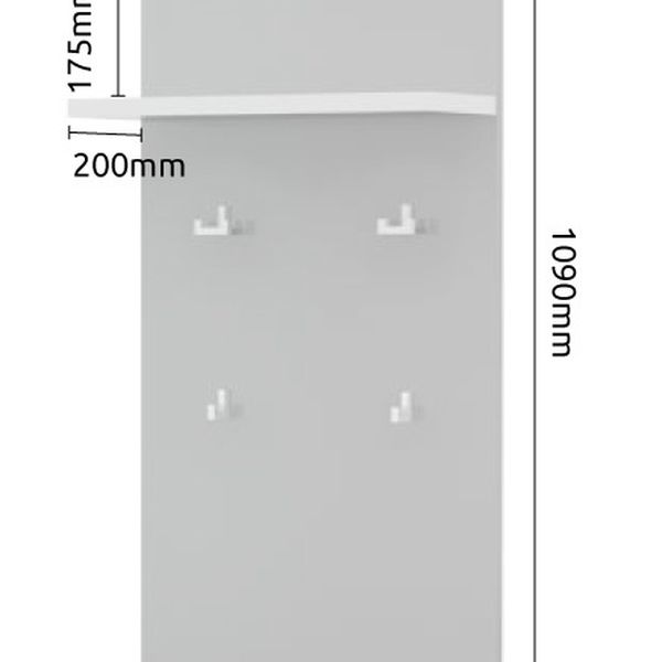 Vešiakový panel orfea - šedá/orech pacific