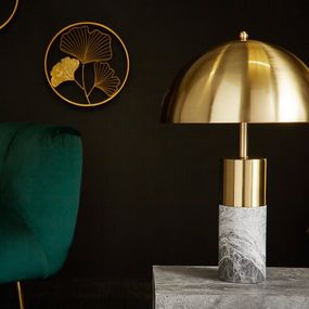 Dizajnová stolová lampa Aamira 52 cm mramor sivý