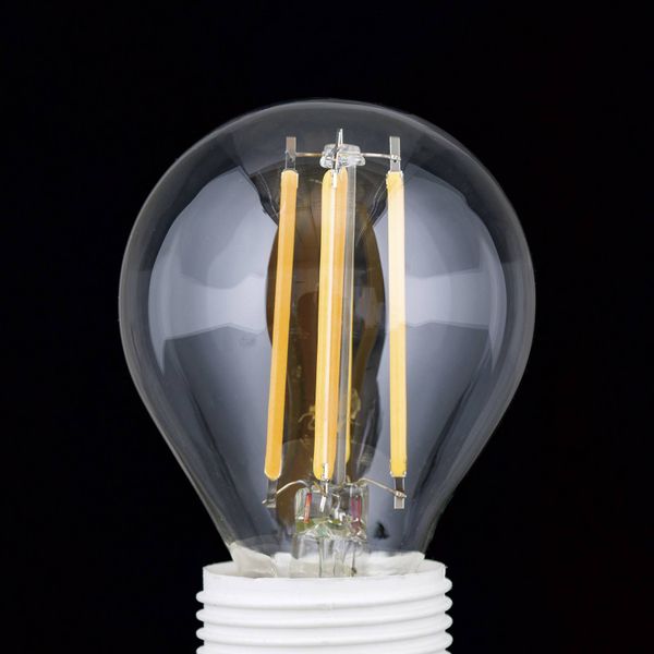 Orion LED žiarovka E27 G45 4, 5W filament číra stmieva, sklo, E27, 4.5W, Energialuokka: F, P: 7.8 cm