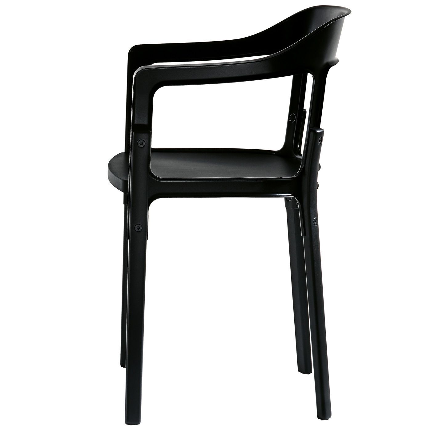 MAGIS - Stolička STEELWOOD CHAIR - čierna