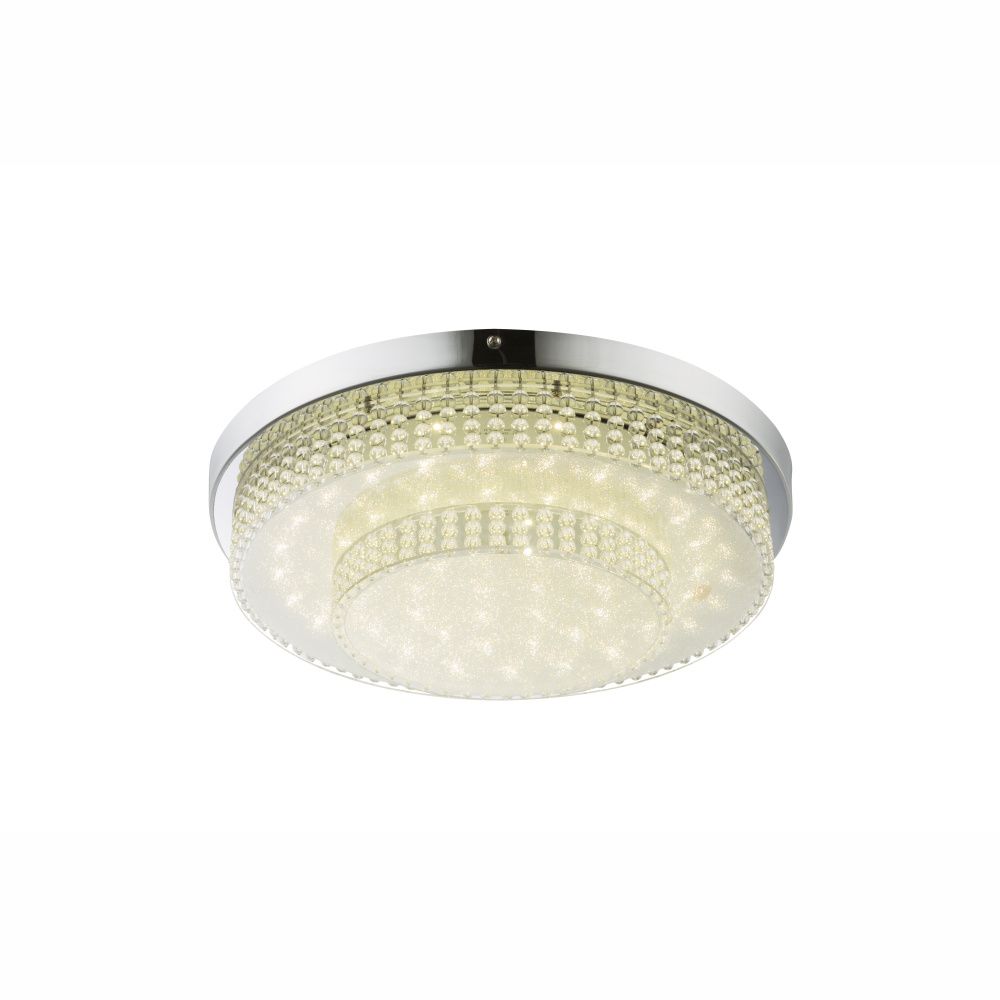 Stropné/nástenné svietidlo LED Cake 48213-24 (moderné/dizajnové) (chróm)