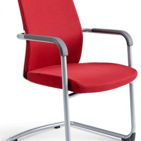 OFFICE PRO bestuhl -  OFFICE PRO bestuhl Konferenčná rokovacia stolička JCON WHITE červená