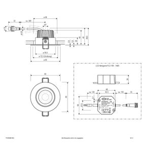 EVN PC65 vonkajšie zapustené LED okrúhle, 3000K, 6W, K: 4.85cm