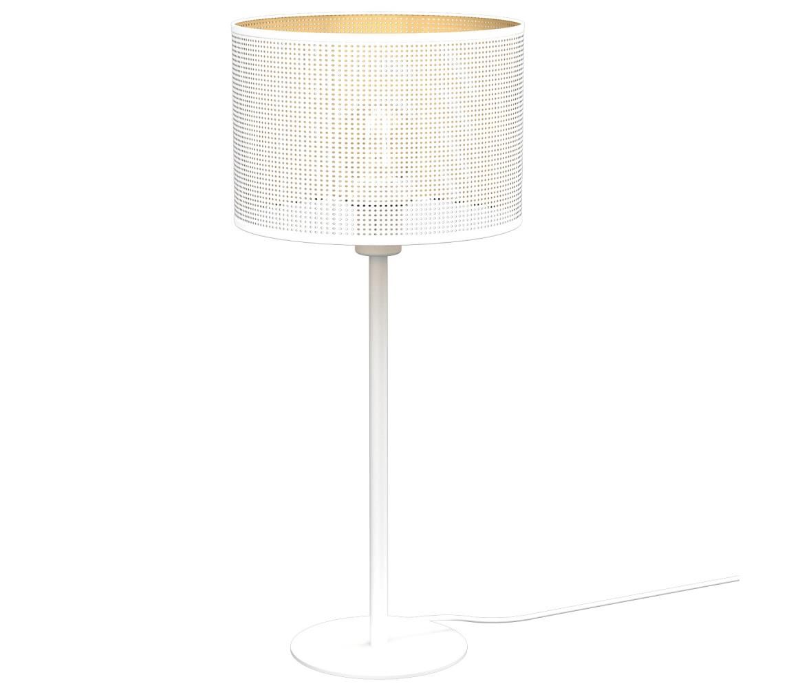 Stolná lampa LOFT SHADE 1xE27/60W/230V pr. 25 cm biela/zlatá