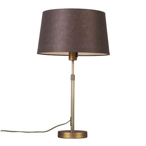 Stolová lampa bronzová s tienidlom hnedá 35 cm nastaviteľná - Parte