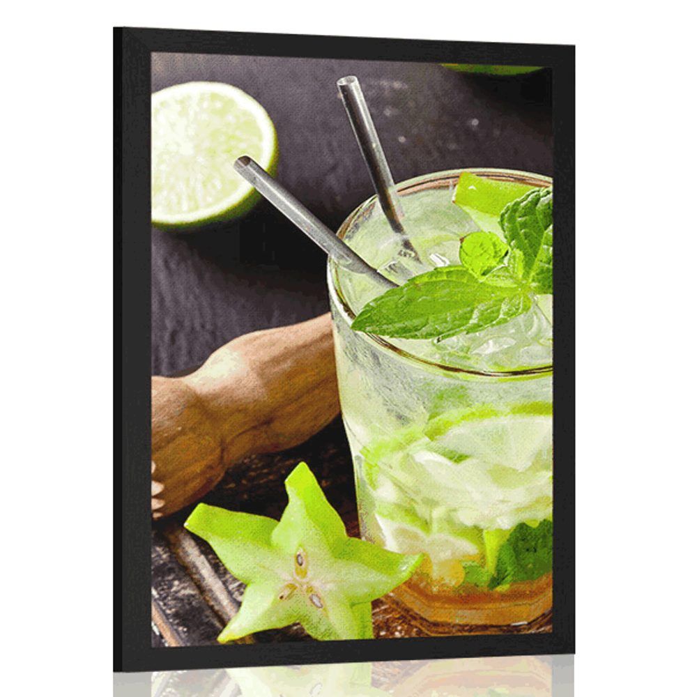 Plagát lahodné Mojito - 40x60 black