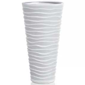 Plastový kvetináč DPSA300 29,6 cm - biela