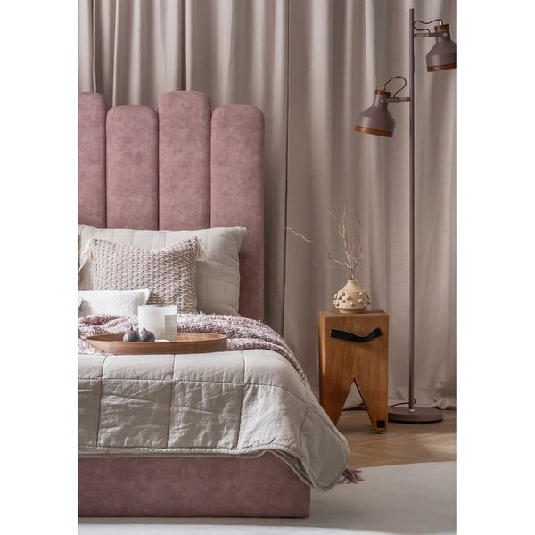 Ružová čalúnená dvojlôžková posteľ s úložným priestorom s roštom 160x200 cm Dreamy Aurora – Miuform