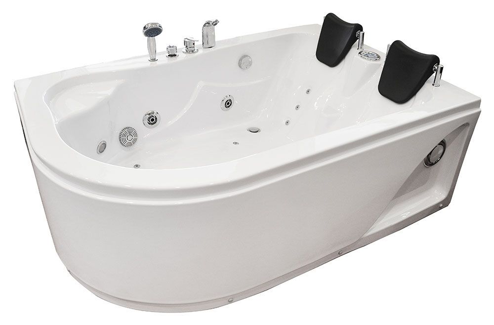 M-SPA - Kúpeľňová vaňa s hydromasážou pravá 0205 pre 2-osoba 170 x 115 x 58 cm
