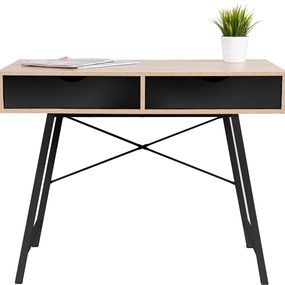 Písací stôl Loft drevo/čierny
