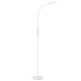 Briloner Stojaca LED 1296-016 s diaľkovým ovládaním, biela, Obývacia izba / jedáleň, plast, kov, 8W, P: 24 cm, K: 140cm