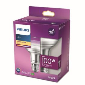 Philips 8718699773878 LED žiarovka 8W/100W 735lm E27 2700K R80 40D smerová