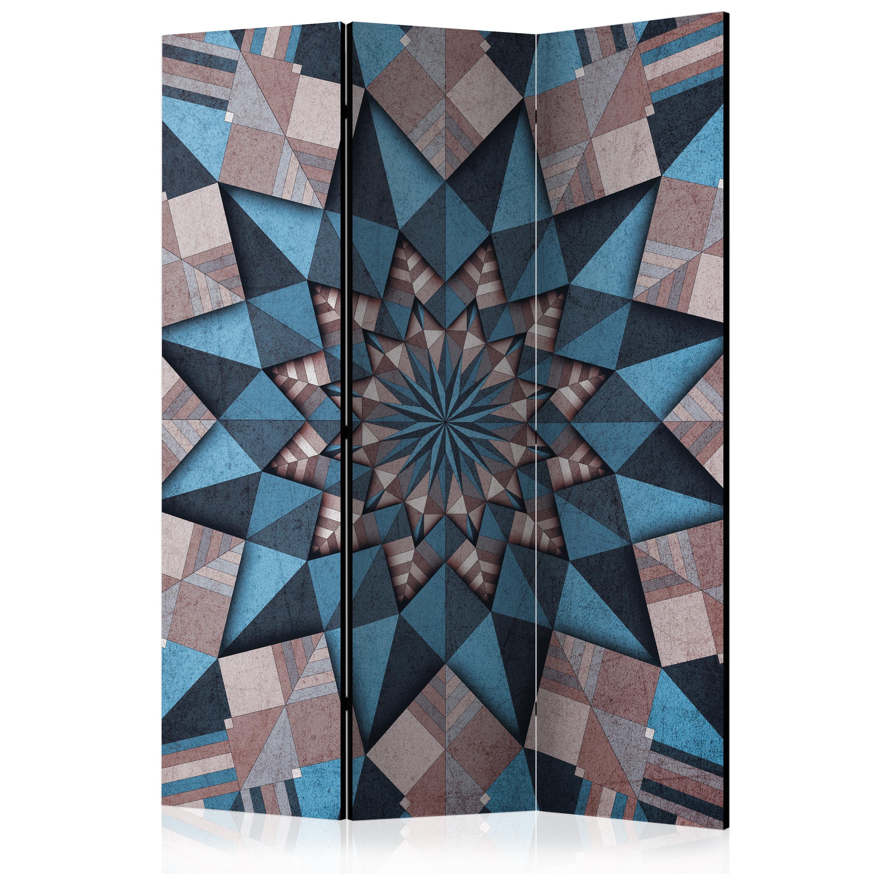 Artgeist Paraván - Star Mandala (Brown-Blue) [Room Dividers]