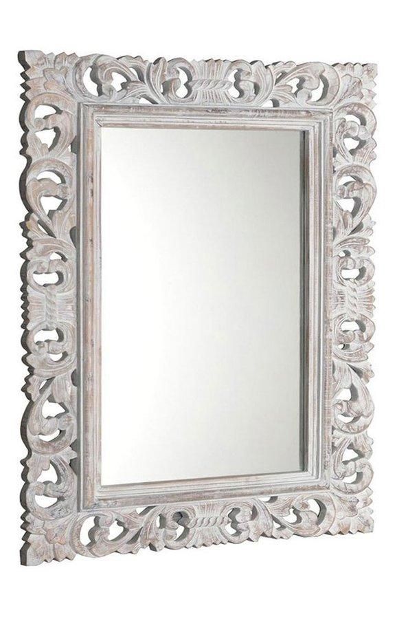 SAPHO - SCULE zrkadlo v ráme, 70x100cm biela IN171