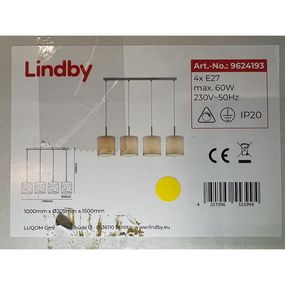 Lindby - Luster na lanku UMMA 4xE27/60W/230V