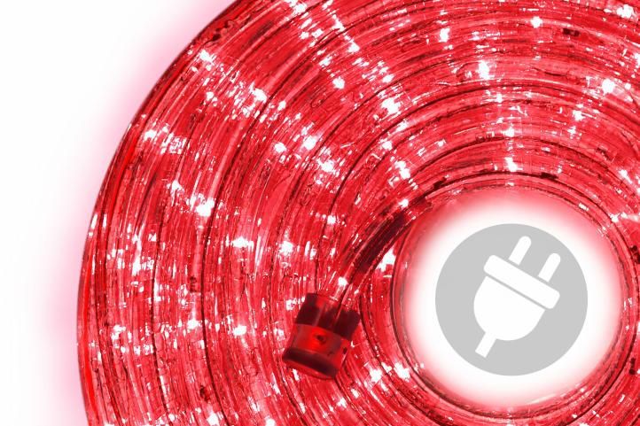 Nexos 824 LED svetelný kábel 10 m - červená, 240 diód