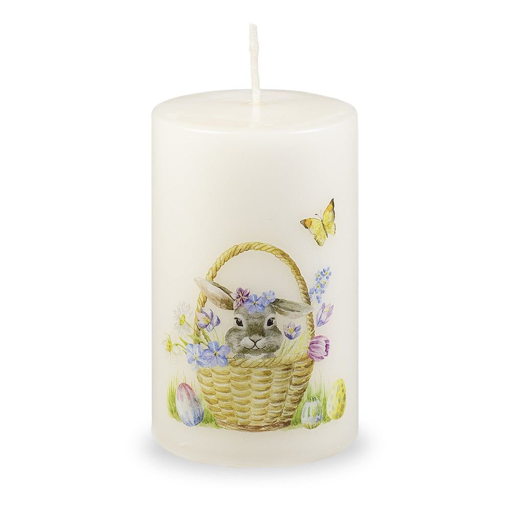 Biela veľkonočná sviečka Unipar Sweet Easter, doba horenia 40 h