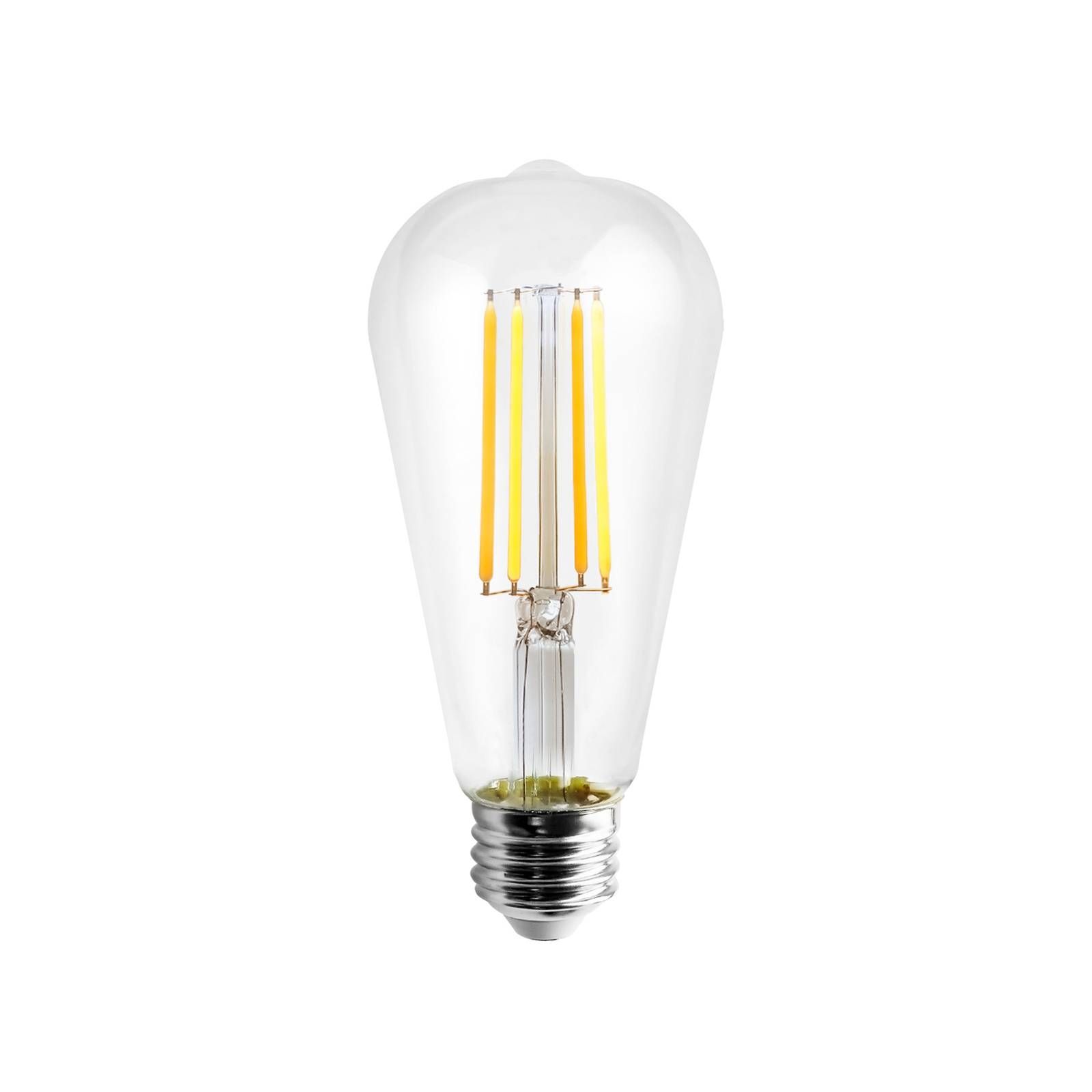 PRIOS Smart LED E27 4, 5W tunable white WLAN Tuya, kov, sklo, E27, 4.5W, Energialuokka: F, P: 14.1 cm