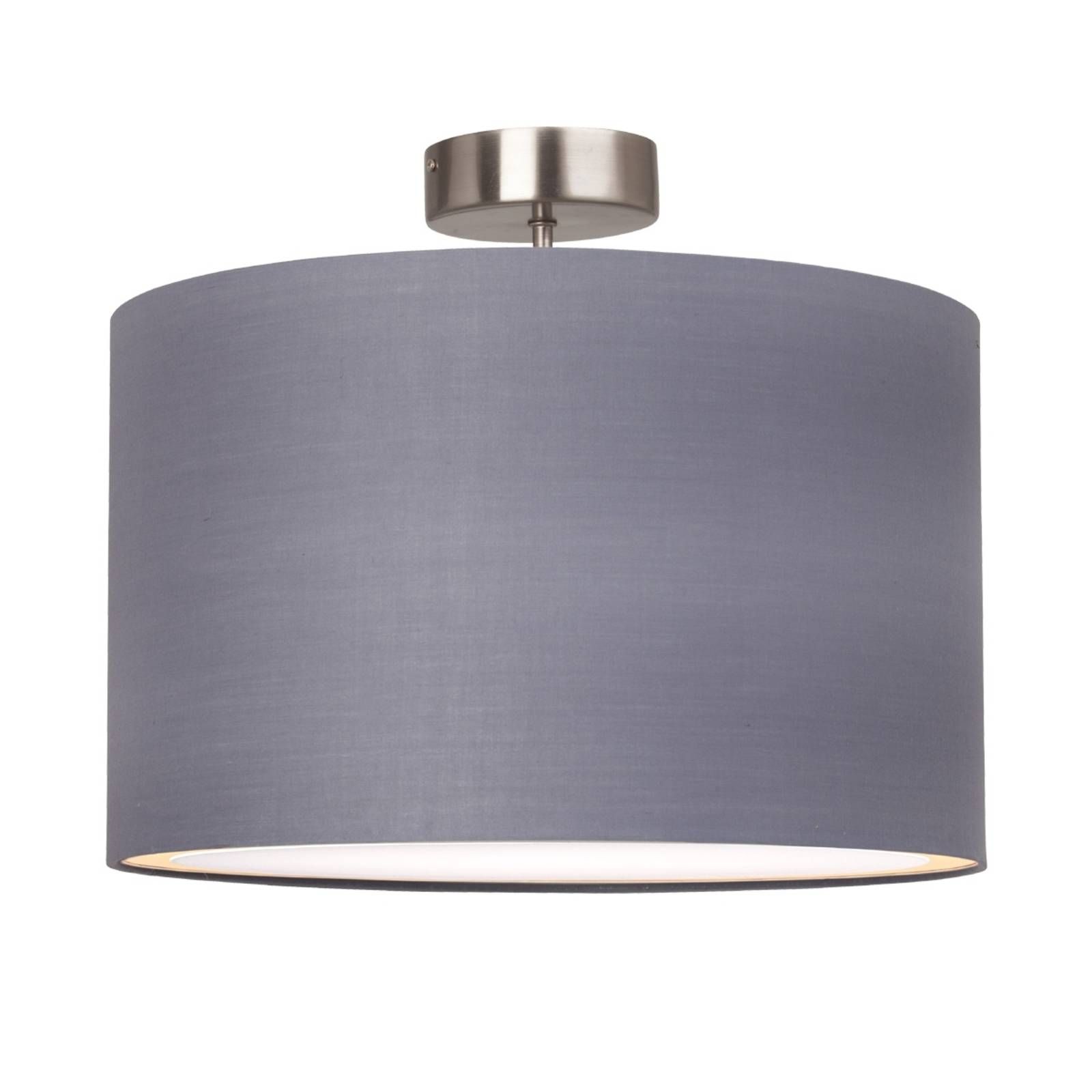 Brilliant Jednoduché stropné svietidlo Clarie, sivé, Obývacia izba / jedáleň, kov, látka, E27, 60W, K: 33cm