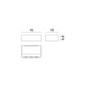 Rotaliana Frame W1 nástenné LED krémové 2 700 K, Obývacia izba / jedáleň, hliník, 16W, L: 16 cm, K: 4.8cm